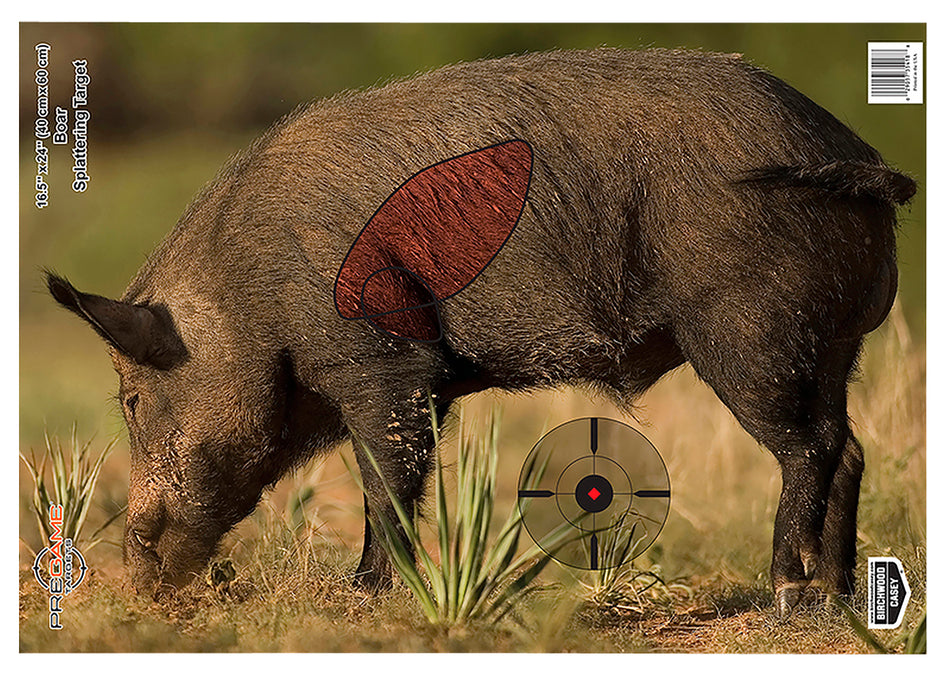 Birchwood Casey 35408 Boar Pregame Paper Shooting Target 16.5" x 24" 3 Count