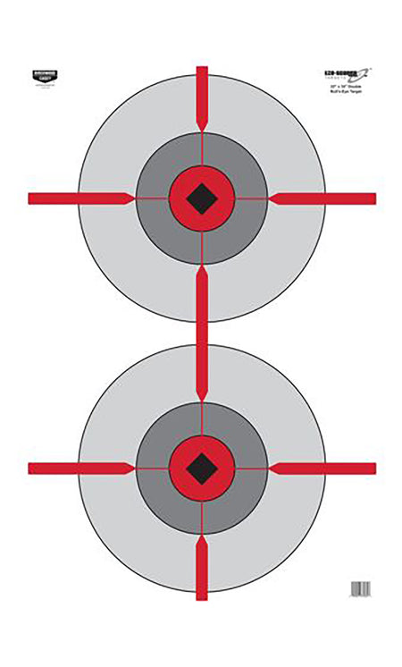 Birchwood Casey 37031 Bullseye EZE-Scorer Practice Paper Target 23"x35" 100 Count
