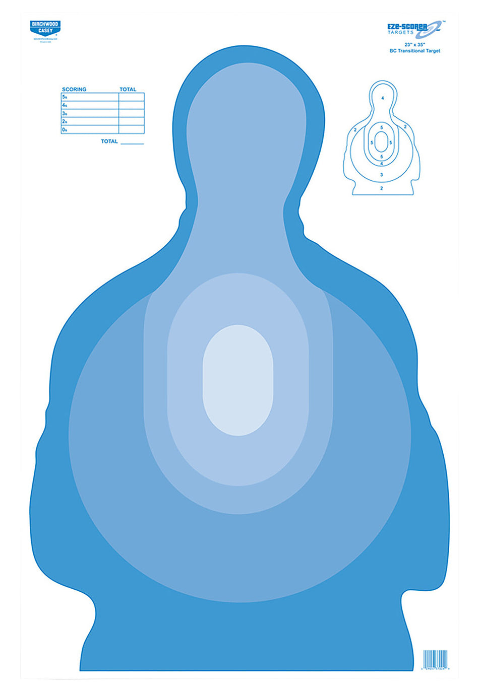 Birchwood Casey 37024 Silhouette EZE-Scorer Practical Paper Target 23"x35" 100 Count