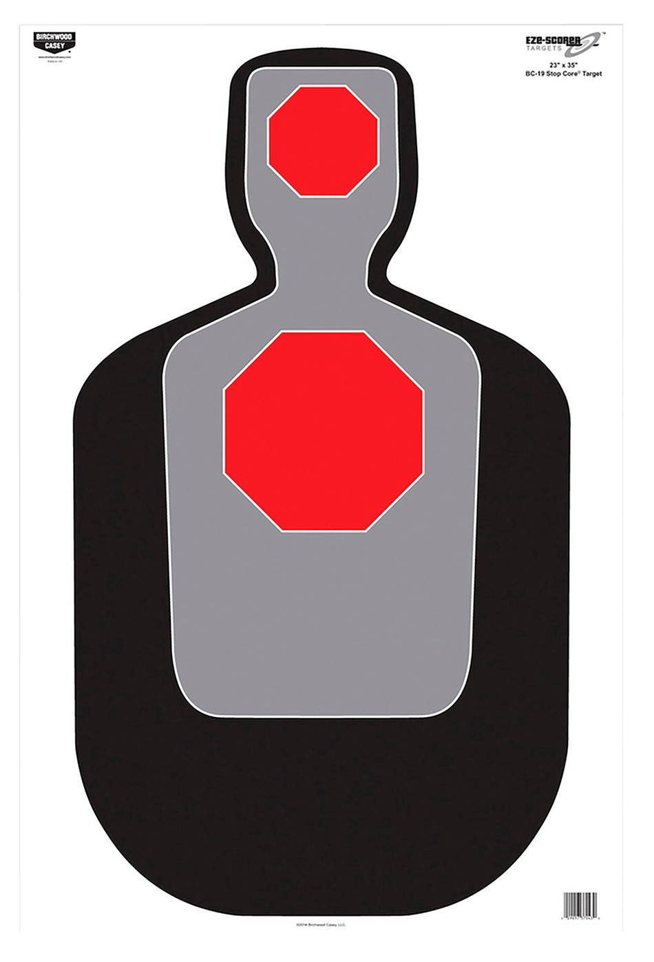 Birchwood Casey 37043 BC-19 EZE-Scorer Silhouette Practice Paper Target 23"x35" 100 Count