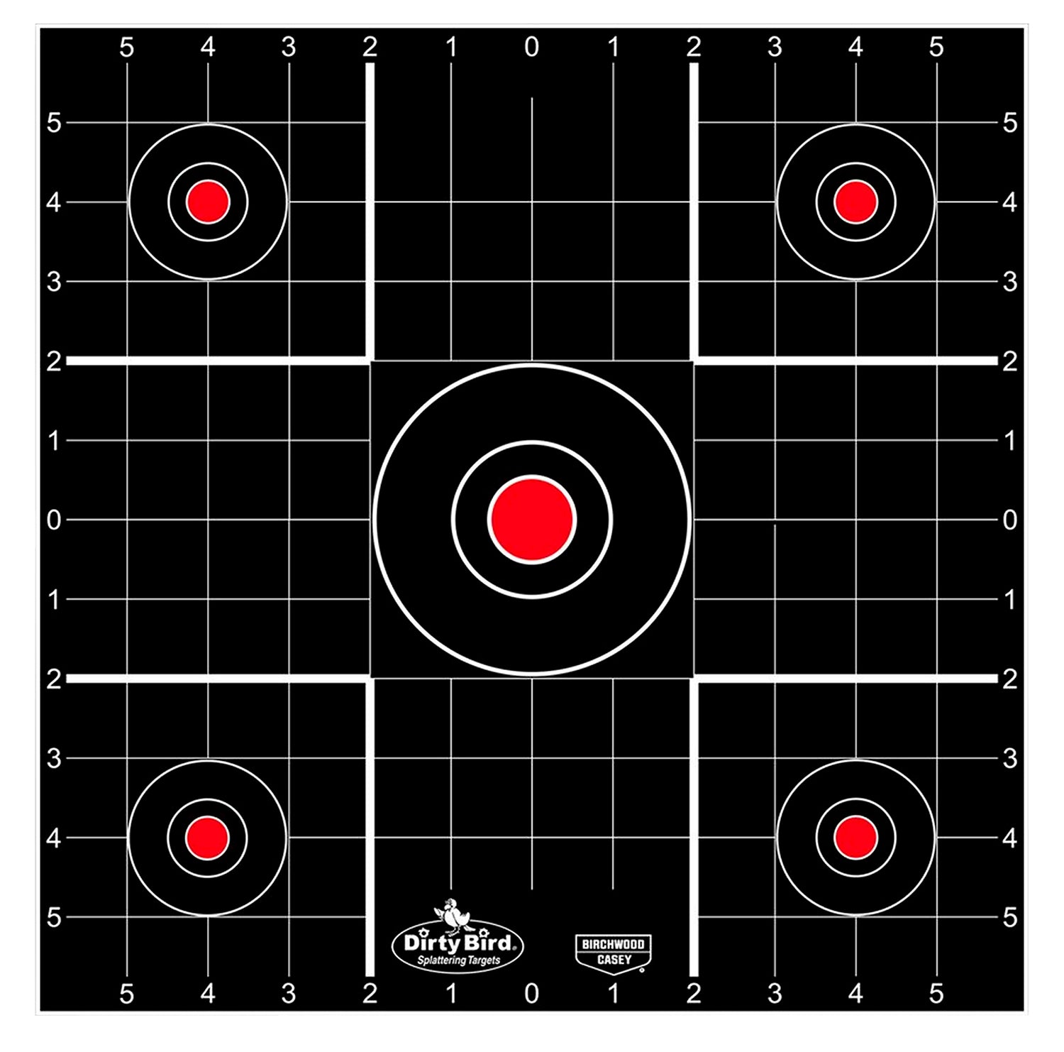 Birchwood Casey 35270 12" Dirty Bird Bullseye Tagboard Reactive Sight-In Target 100 Count