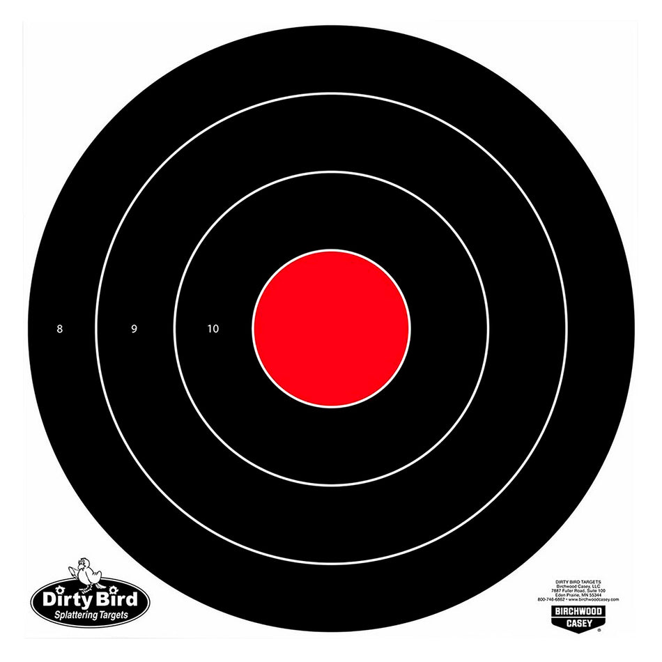 Birchwood Casey Dirty Bird Bullseye Heavy Tagboard Target 17.25" 100 Targets