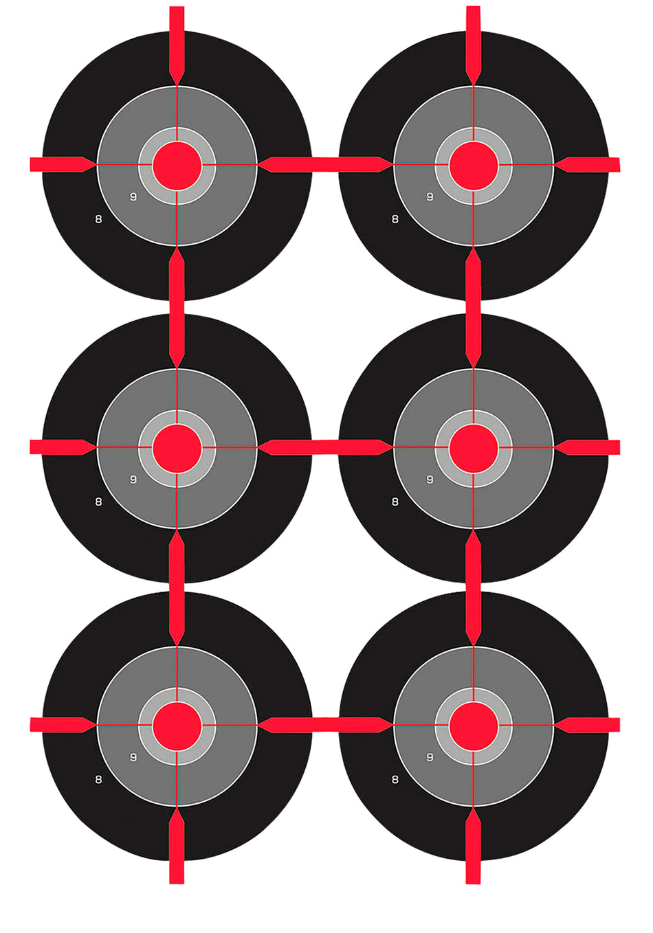 Birchwood Casey Dirty Bird Bullseye Tagboard Target for Pistol Training 12"x18" 100 Pack