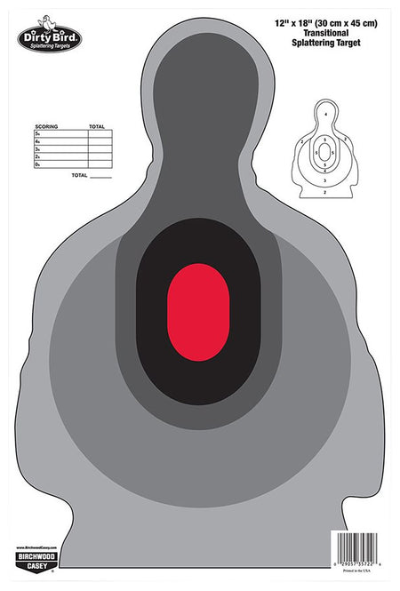 Birchwood Casey Dirty Bird Silhouette Tagboard Target Bulk Pack 12"x18" 100 Targets