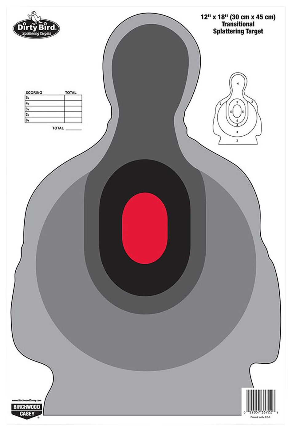 Birchwood Casey Dirty Bird Silhouette Tagboard Target Bulk Pack 12"x18" 100 Targets