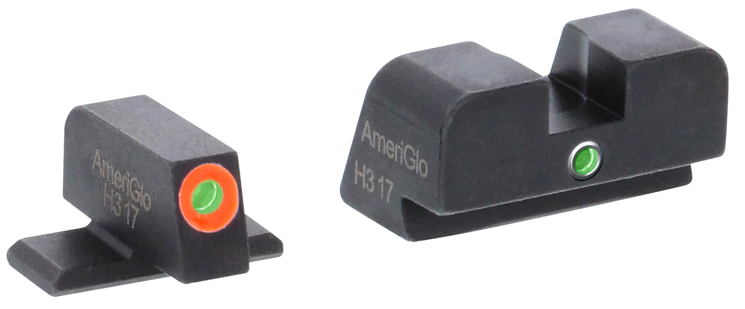 AmeriGlo SG201 SIG Sauer Pistol i-Dot Iron Sight Set Green Tritium Orange Front Green Tritium Rear