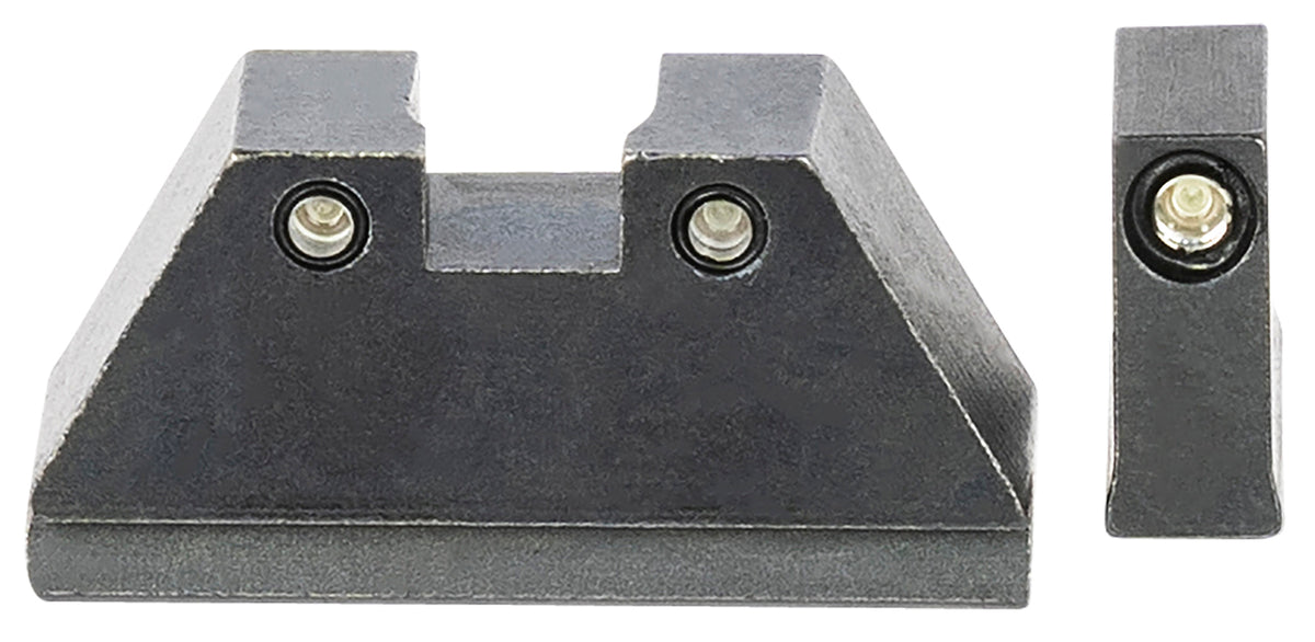 AmeriGlo GL813 Glock Optic Compatible XL Tall Sight Set - Green Tritium Black Outline Both Front and Rear