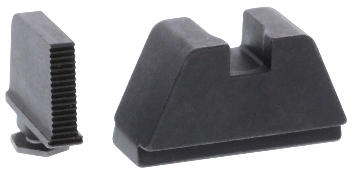 AmeriGlo GL470 Glock Optic Compatible 2XL Tall Sight Set - Black Serrated Front / Flat Black Rear Sight