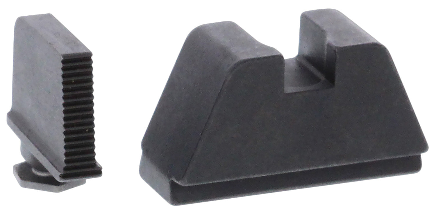 AmeriGlo GL470 Glock Optic Compatible 2XL Tall Sight Set - Black Serrated Front / Flat Black Rear Sight
