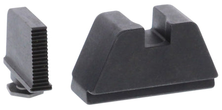 AmeriGlo GL470 Glock Optic Compatible 2XL Tall Sight Set - Black Serrated Front / Flat Black Rear Sight