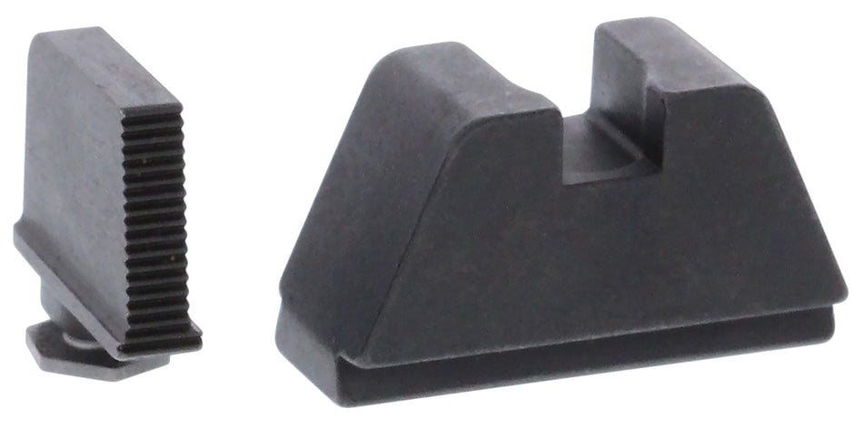 AmeriGlo GL470 Glock Optic Compatible 2XL Tall Sight Set - Black Serrated Front / Flat Black Rear Sight