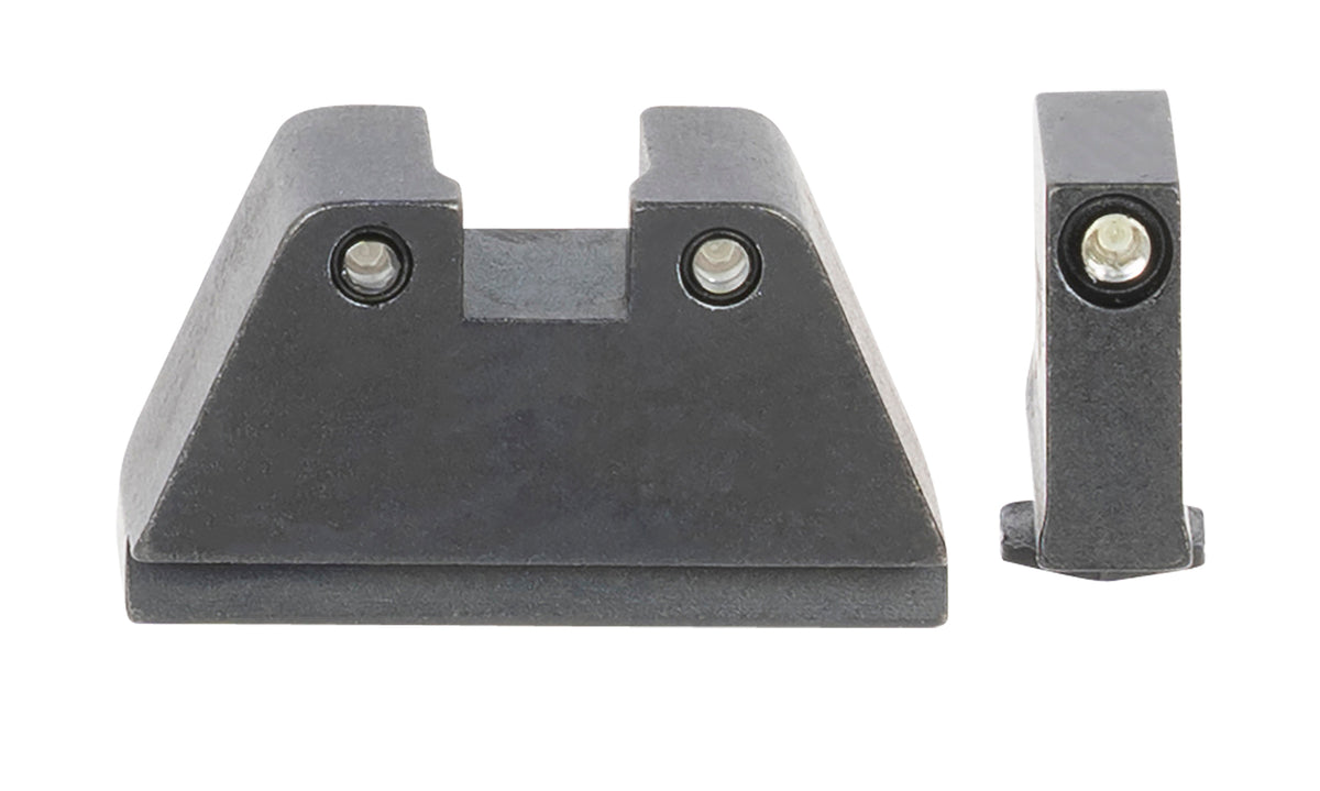 AmeriGlo GL814 Glock Optic Compatible 2XL Tall Sight Set - Green Tritium Black Outline Both Front and Rear