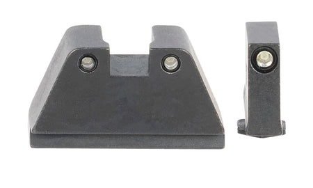 AmeriGlo GL814 Glock Optic Compatible 2XL Tall Sight Set - Green Tritium Black Outline Both Front and Rear