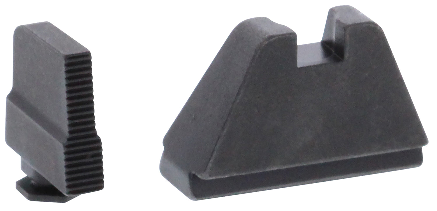 AmeriGlo GL507 Glock Optic Compatible 5XL Tall Sight Set - Black Serrated Front / Flat Black Rear Sight