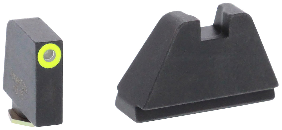 AmeriGlo GL682 Green Tritium LumiGreen Outline 5XL Tall Optic Compatible Sight Set for Glock Pistols