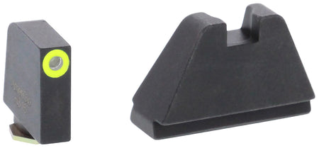 AmeriGlo GL682 Green Tritium LumiGreen Outline 5XL Tall Optic Compatible Sight Set for Glock Pistols