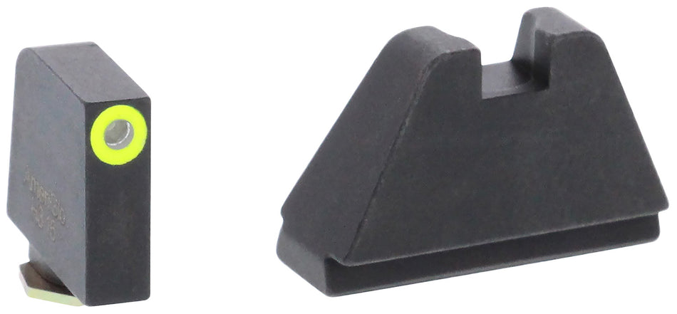 AmeriGlo GL682 Green Tritium LumiGreen Outline 5XL Tall Optic Compatible Sight Set for Glock Pistols