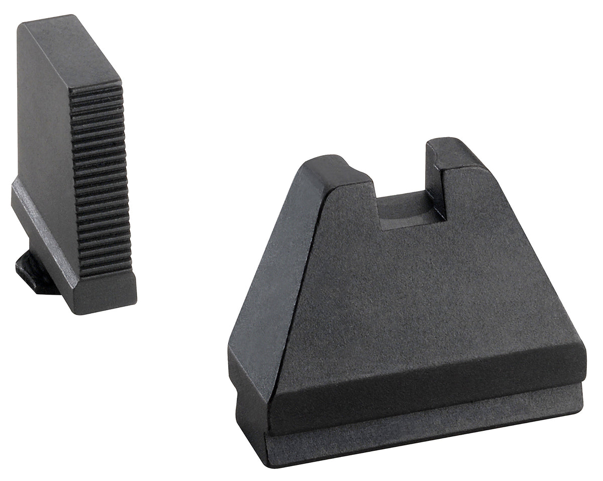 AmeriGlo GL808 Black Serrated 9XL Tall Optic Compatible Sight Set for Glock Pistols