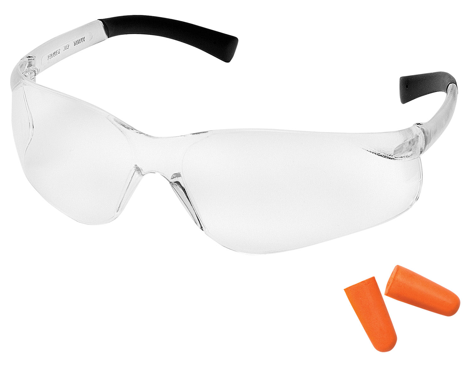 Pyramex Mini Ztek Youth Women Clear Lens Scratch-Resistant Safety Glasses with Disposable Earplugs