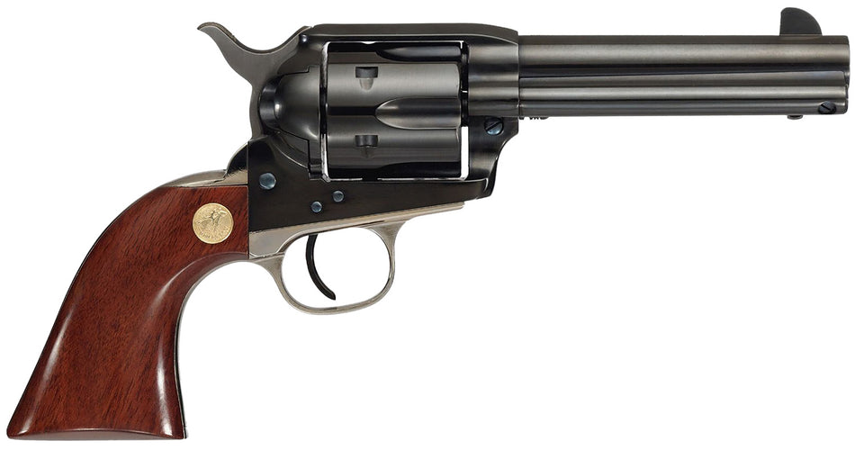 Cimarron MP410B1401 Pistoleer 45 Colt (Long Colt) 6 Shot 4.75" Blued Stainless Steel Barrel, Blued Cylinder, Blued Steel Frame, Walnut Grip, Exposed Hammer