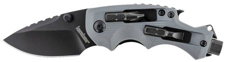 Kershaw Shuffle DIY Multi-Function Folding Knife 2.40" Drop Point 8Cr13MoV Blade Gray Nylon Handle Screwdriver Bits