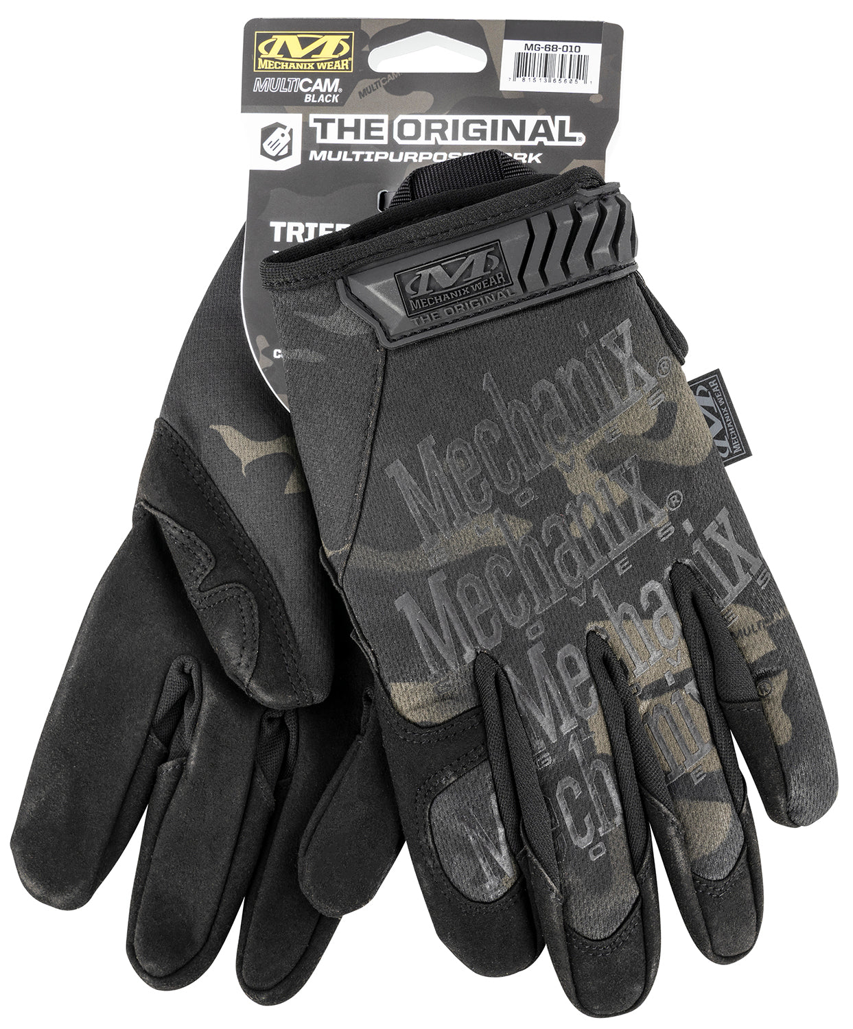 Mechanix Original Black MultiCam Synthetic Leather Tactical Glove Medium TPR MG68009