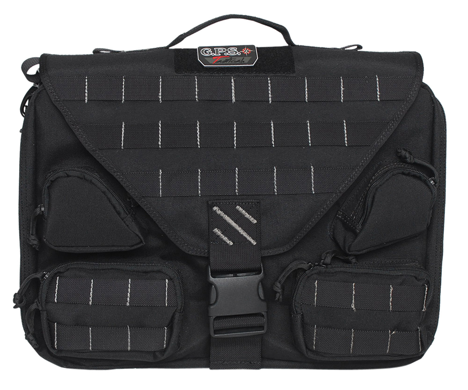 GPS Bags T1350BCB Tactical Black Briefcase with Padded Walls, Handgun Holster & Multiple Storage Pockets
