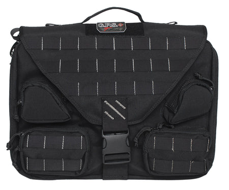 GPS Bags T1350BCB Tactical Black Briefcase with Padded Walls, Handgun Holster & Multiple Storage Pockets