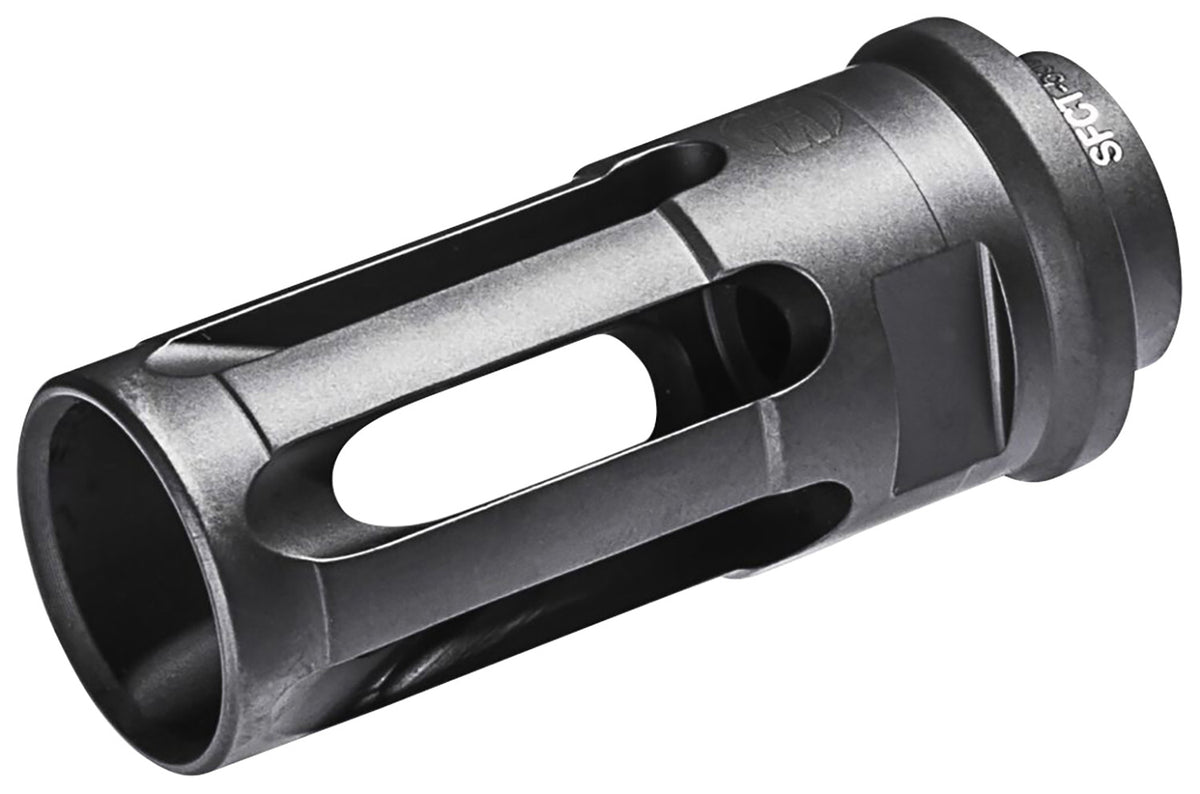 SureFire 5.56x45mm NATO Closed-Tine Flash Hider, Black DLC, 1/2"-28 tpi, AR-15 Platform
