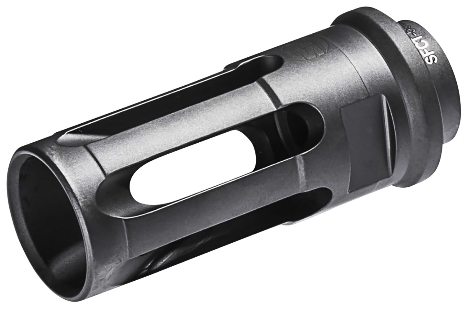 SureFire 5.56x45mm NATO Closed-Tine Flash Hider, Black DLC, 1/2"-28 tpi, AR-15 Platform