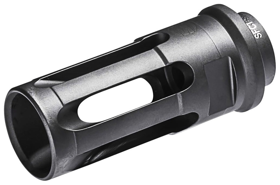 SureFire 5.56x45mm NATO Closed-Tine Flash Hider, Black DLC, 1/2"-28 tpi, AR-15 Platform
