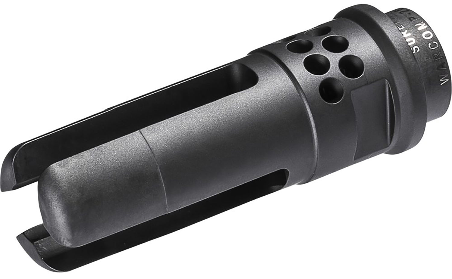 SureFire WARCOMP7625824 30 Cal Flash Hider, Open Tine 3-Prong, 5/8"-24 Threads, Black DLC