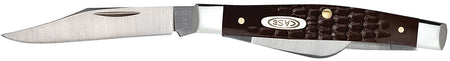 Case 00106 Medium Stockman Folding Pocket Knife 2.42"/1.58"/1.57" Three Blades Tru-Sharp Stainless Steel, Jigged Brown Synthetic Handle