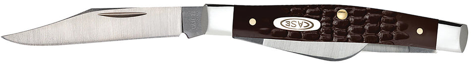 Case 00106 Medium Stockman Folding Pocket Knife 2.42"/1.58"/1.57" Three Blades Tru-Sharp Stainless Steel, Jigged Brown Synthetic Handle