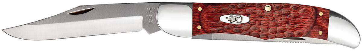 Case 00189 Hunter Folding Pocket Knife 4.10" Clip/Skinner As-Ground Tru-Sharp Stainless Steel Blade, Jigged Rosewood Handle
