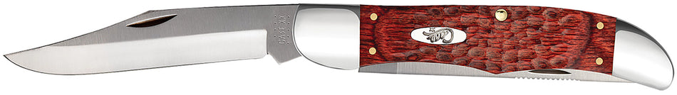 Case 00189 Hunter Folding Pocket Knife 4.10" Clip/Skinner As-Ground Tru-Sharp Stainless Steel Blade, Jigged Rosewood Handle