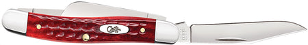 Case 00786 Pocket Worn Old Red Bone Stockman Folding Knife 2.57"/1.88"/1.71" Three Blades Tru-Sharp Stainless Steel