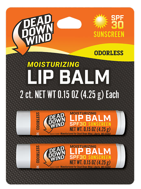 Dead Down Wind 1249BC Unscented SPF 30 Moisturizing Lip Balm 0.15 oz for Outdoors