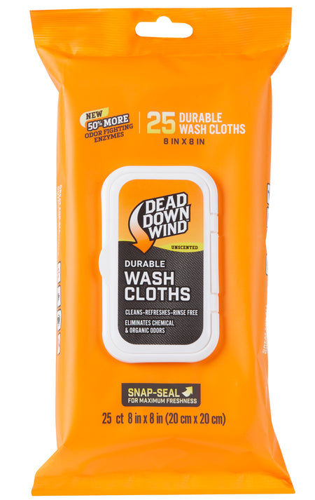 Dead Down Wind 1355 25-Count 8x8 Unscented Enzyme Field Wash Cloths