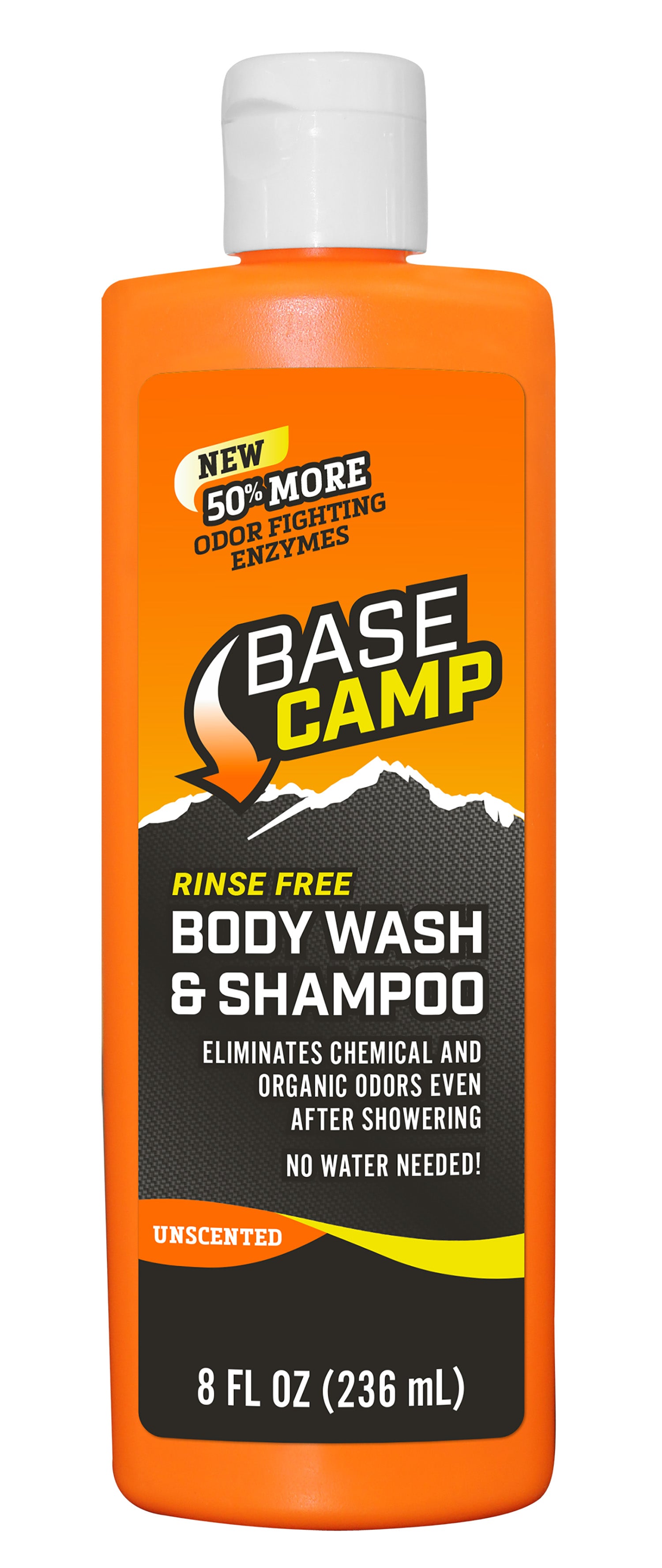 Dead Down Wind Rinse-Free Base Camp Shampoo Body Wash 8 oz Odor Eliminator Squeeze Bottle