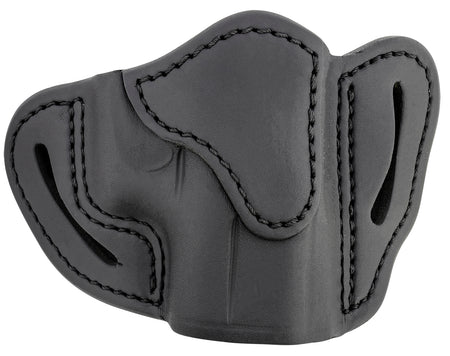 1791 Optic Ready OWB Compact Holster Stealth Black Leather Belt Slide Compatible w/Glock 43/Sig P365/Walther PPK RH