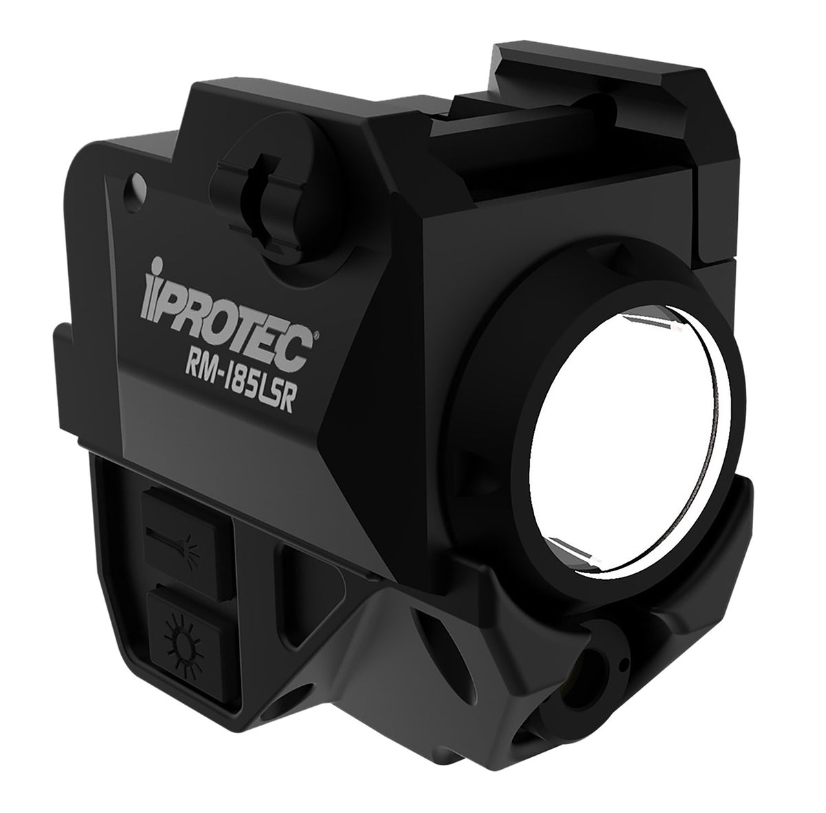 iProtec RM185LSR Rail-Mount 185 Lumen White Light and Red Laser Combo Black