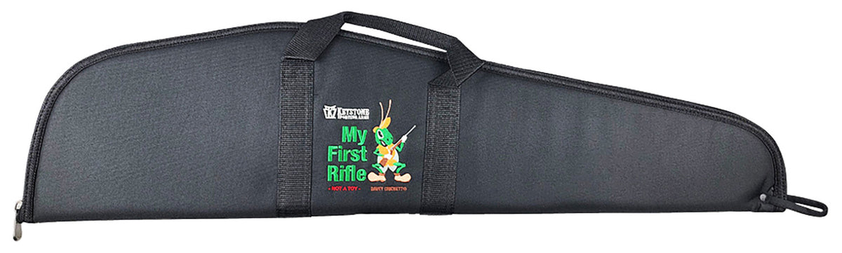 Crickett KSA035 Soft Rifle Case 33" x 8" Black Padded Zippered White Logo Made in USA