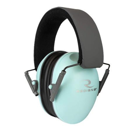Radians Lowset Women's Passive Earmuff 21 dB Over the Head Aqua Blue and Black 1 Pair