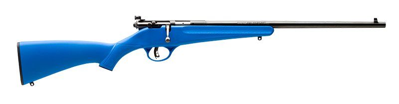 Savage Arms 13785 Rascal Youth 22 LR 1rd 16.13" Matte Black Sporter Barrel, Matte Black Carbon Steel Receiver, Blue Fixed Synthetic Stock, Right Hand