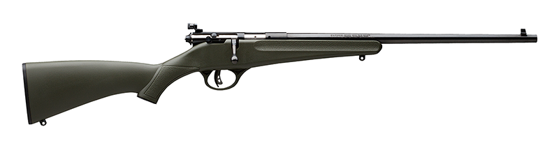 Savage Arms 13790 Rascal Youth 22 LR 1rd 16.13" Matte Black Sporter Barrel, Matte Black Carbon Steel Receiver, Green Fixed Synthetic Stock, Right Hand