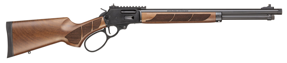Smith & Wesson 13811 1854 45 Long 9+1 19.25" Black Armornite Threaded Barrel, Black Armornite Picatinny Rail Stainless Steel Receiver, Fixed Walnut w/Textured Grip Panels Stock, Large Loop