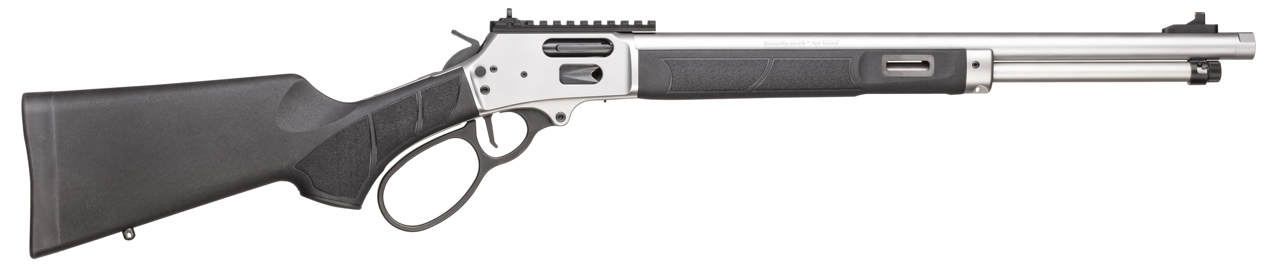 Smith & Wesson 13814 1854 45 Long Colt 9+1 19.25" Stainless Threaded Barrel, Picatinny Rail Stainless Steel Receiver, M-LOK Forend, Fixed Black Synthetic Stock