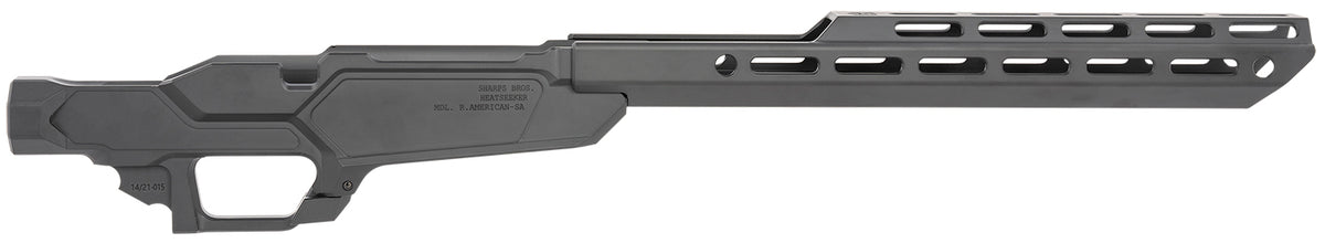 Sharps Bros Heatseeker Rifle Chassis for Ruger American 14" M-LOK AICS Short Action Mag Compatible Black