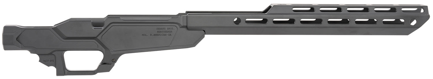 Sharps Bros Heatseeker Rifle Chassis for Ruger American 14" M-LOK AICS Short Action Mag Compatible Black